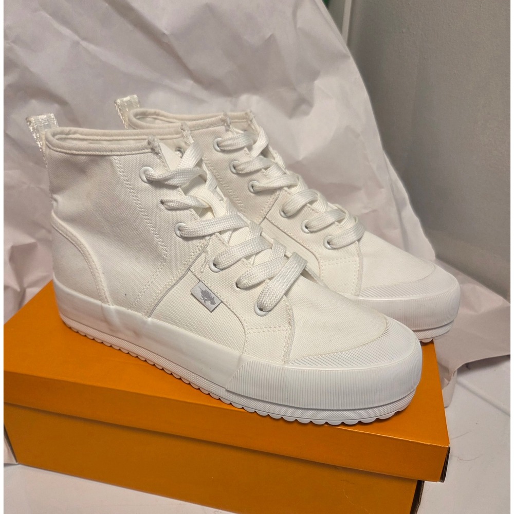 Rocket Dog Vela White Canvas High Top Platform Sneakers Womens 10 VELACV